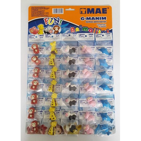 Gomas Para Borrar Fun c/35 Animales