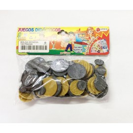 Monedas de Plastico c/100 Piezas