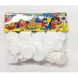 Fichas de Plastico de Color Blanco c/100 Piez...