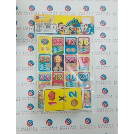 Loteria Didactica Multiplicar 50 pzas ARZA