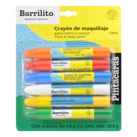 Crayón de Maquillaje con 6 pzas Barrilito